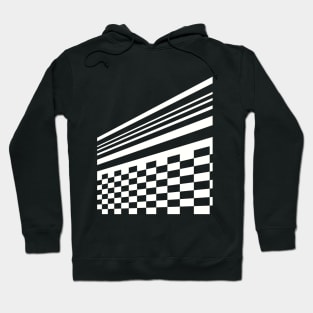 Abstract Checkerboard Racetrack Hoodie